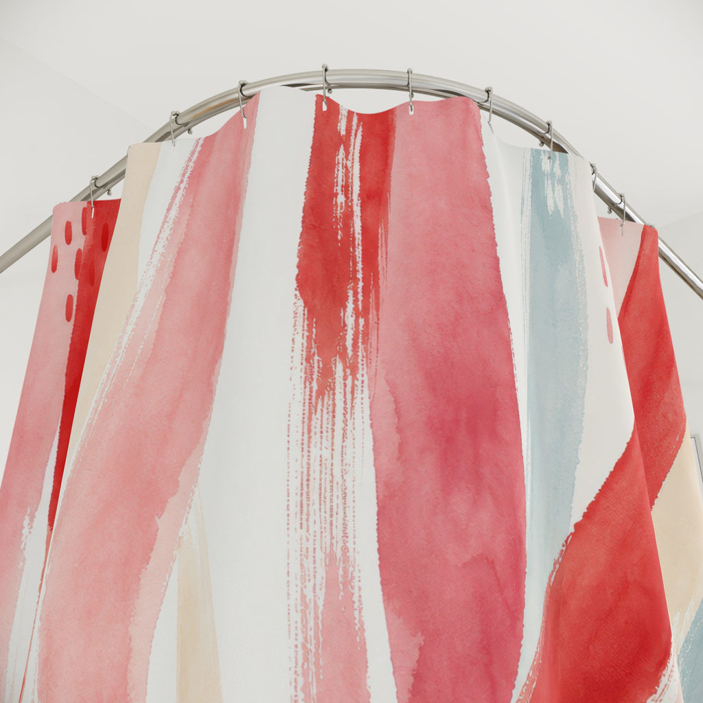Watercolor Stripe Shower Curtain