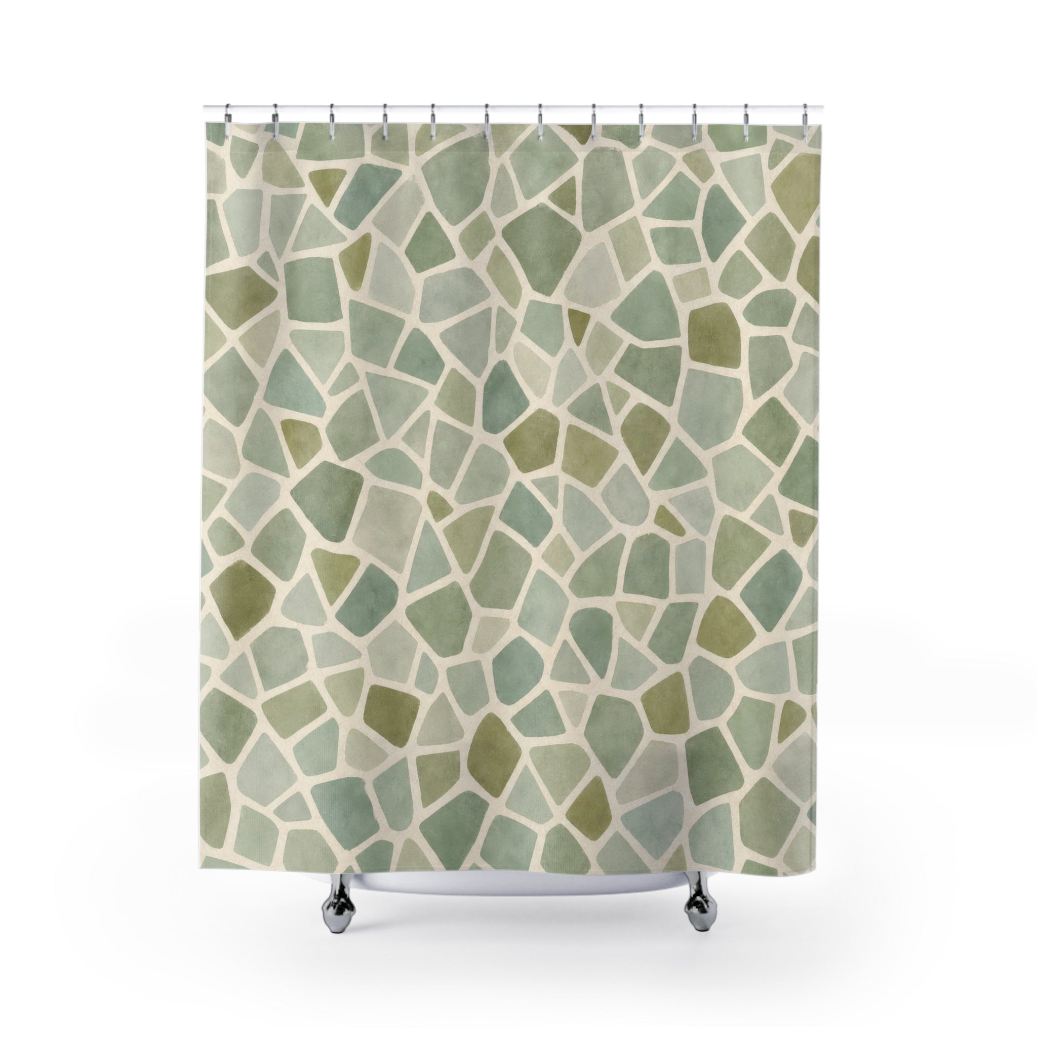 Celadon Mosaic Shower Curtain