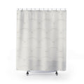 White Fluted Shell Shower Curtain