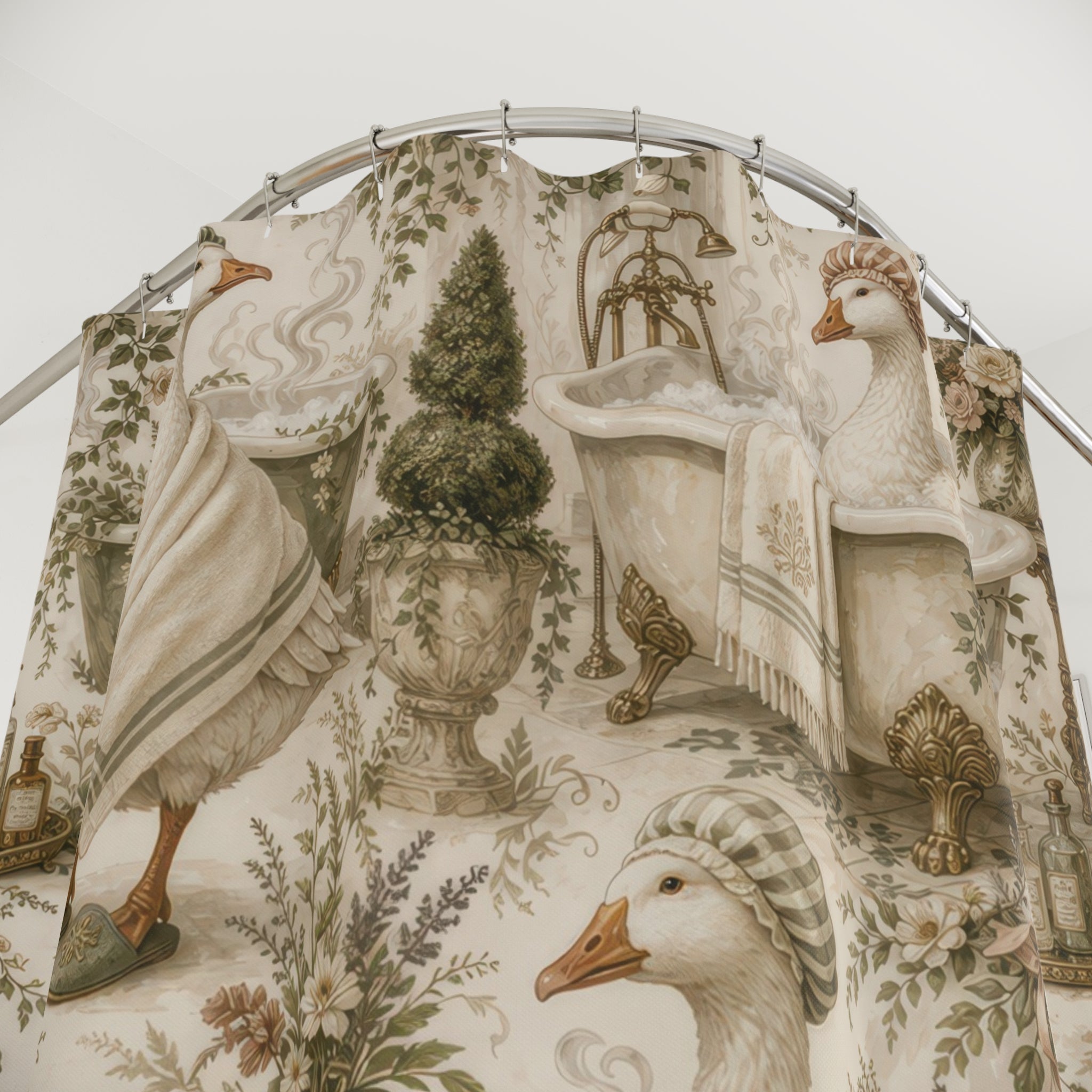 Funny Goose Shower Curtain – Vintage Bathhouse