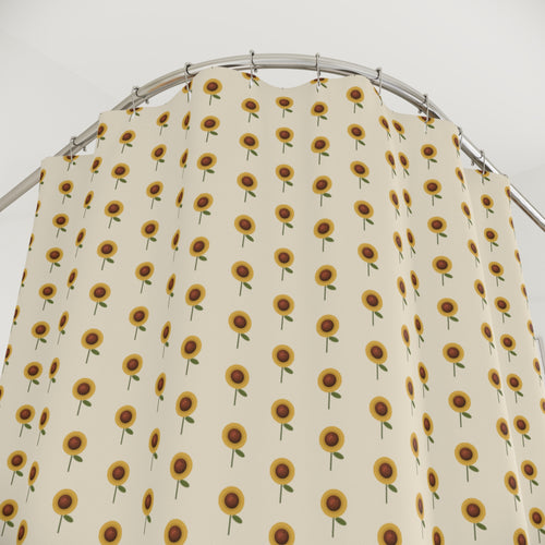 70s Sunflower Shower Curtain