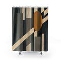 Noir Black and White Shower Curtain