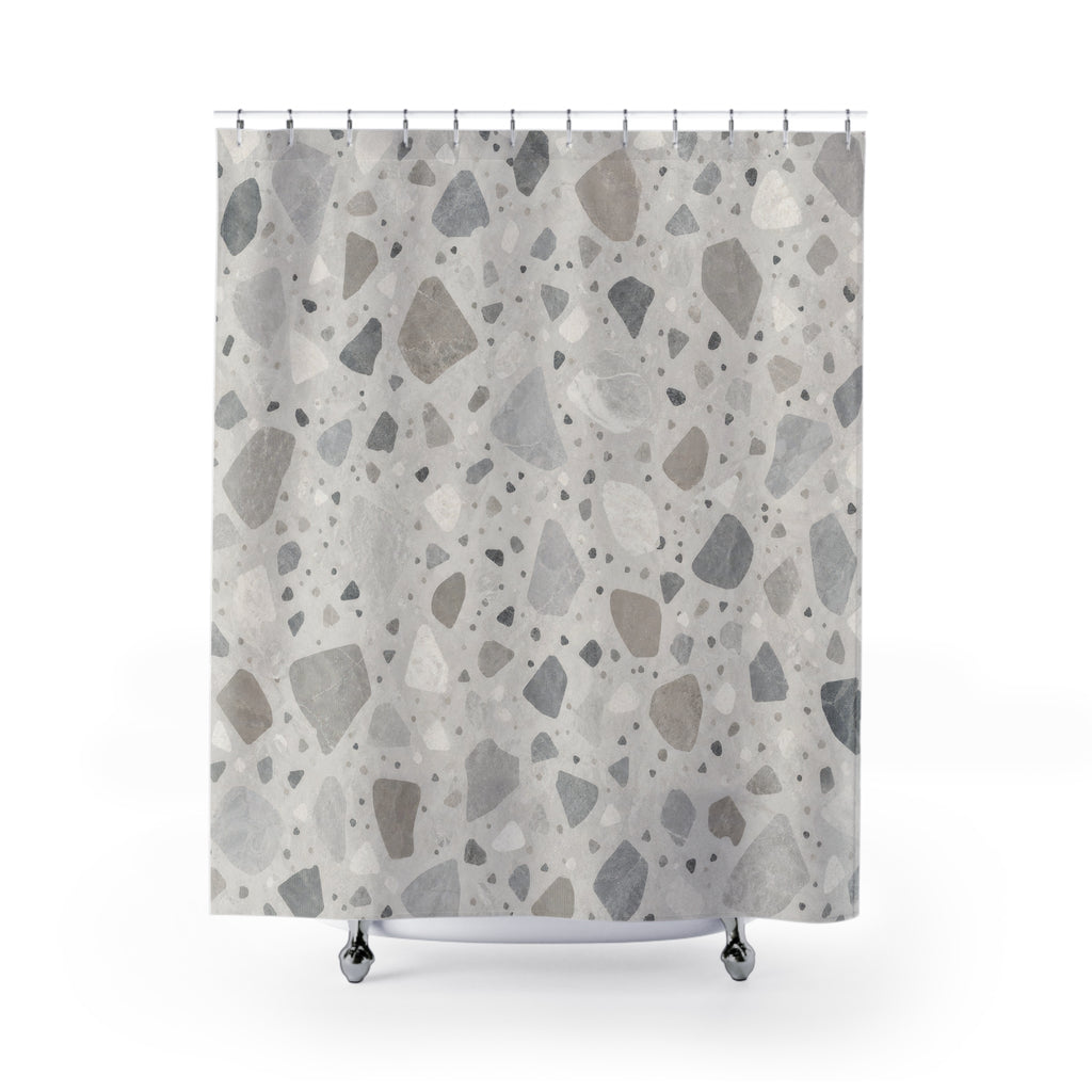 Terrazzo Look Shower Curtain