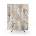 Beige Seashell and Sand Dollar Shower Curtain
