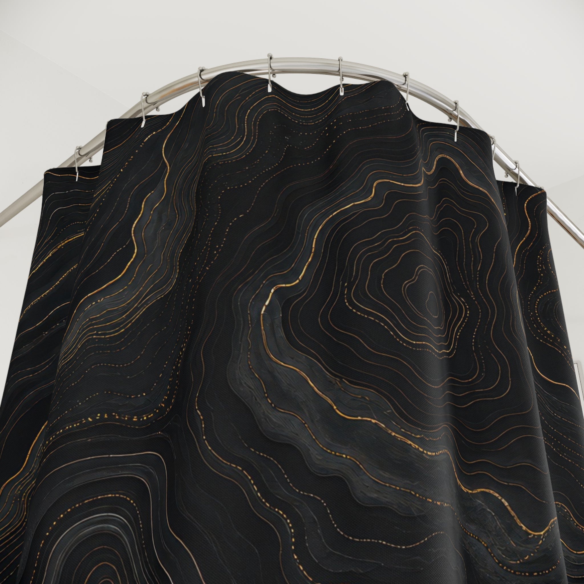 Black and Gold Shower Curtain