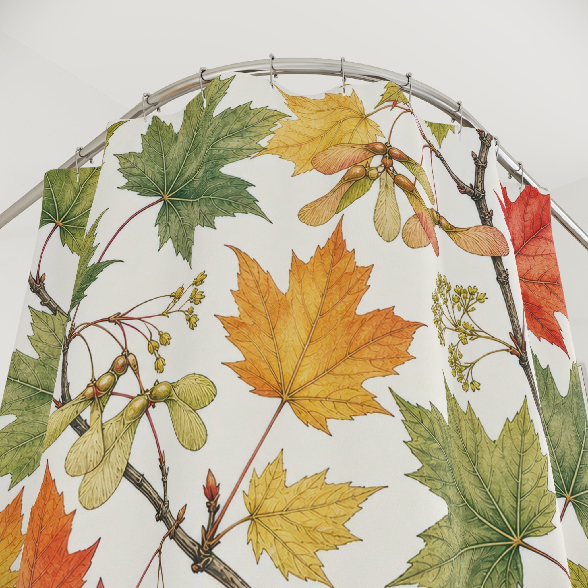 Maple Leaf Botanical Shower Curtain