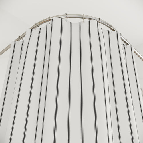 Black Ticking Stripe Shower Curtain – Farmhouse