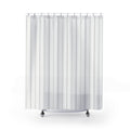 Beige Cream Close Pinstripe Shower Curtain