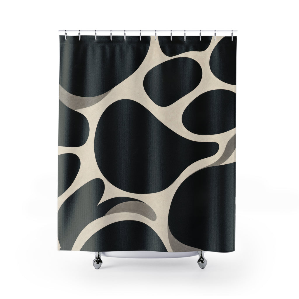 Black Ivory Organic Pebble Shower Curtain