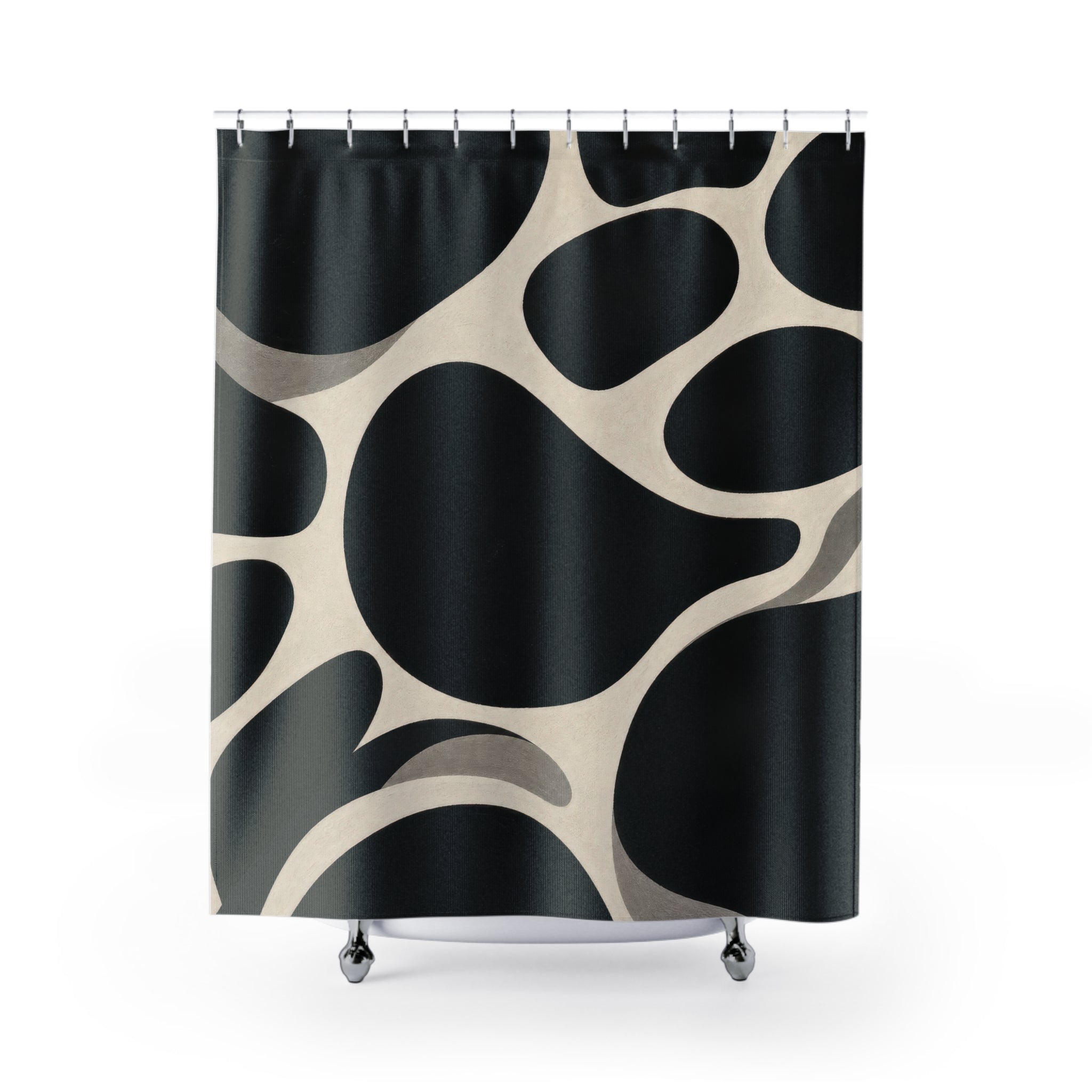 Black Ivory Organic Pebble Shower Curtain