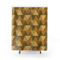 Ochre Shower Curtain: Geometric Tessellation