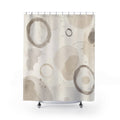 Off White Beige Circle Shower Curtain