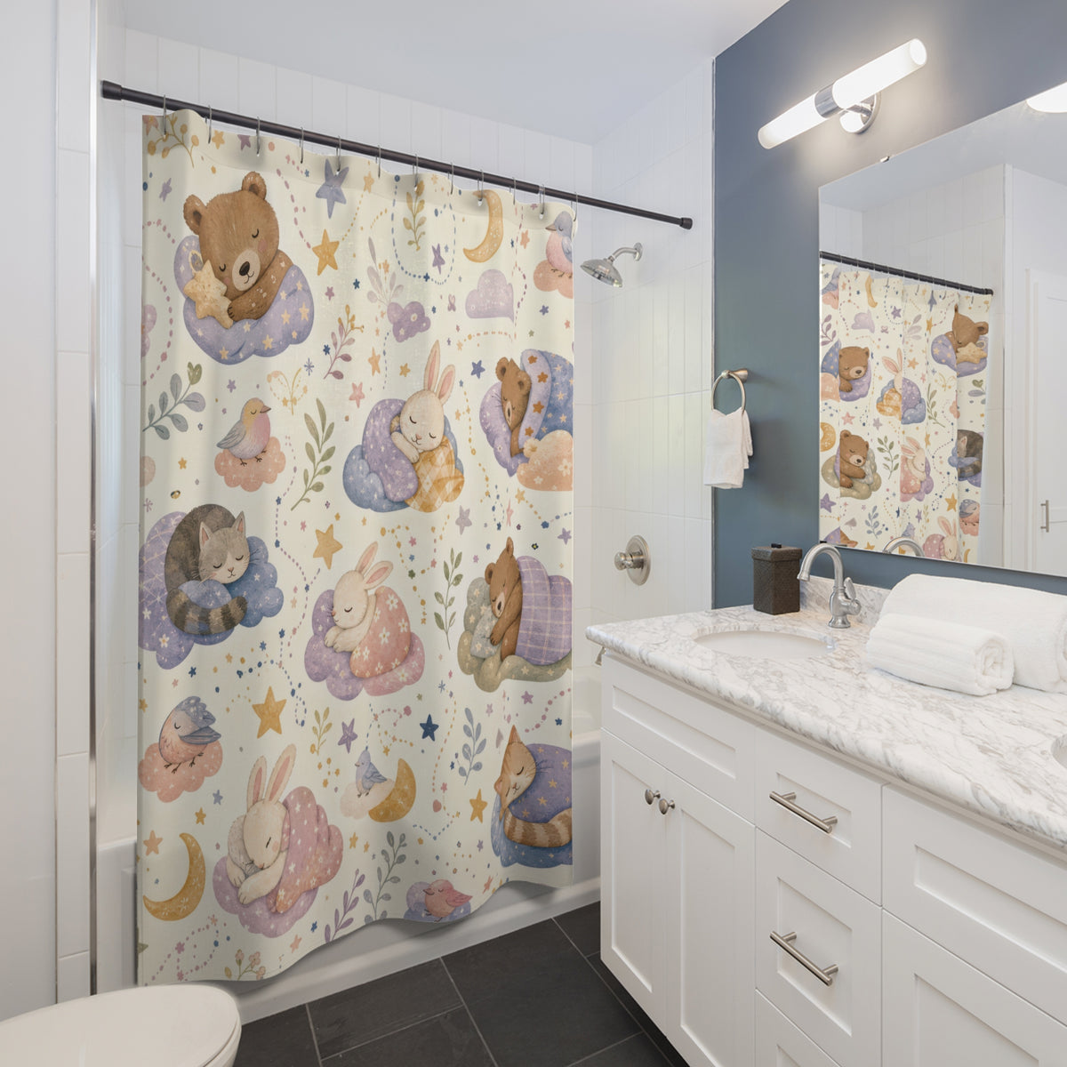 Kids Teddy Bear Shower Curtain