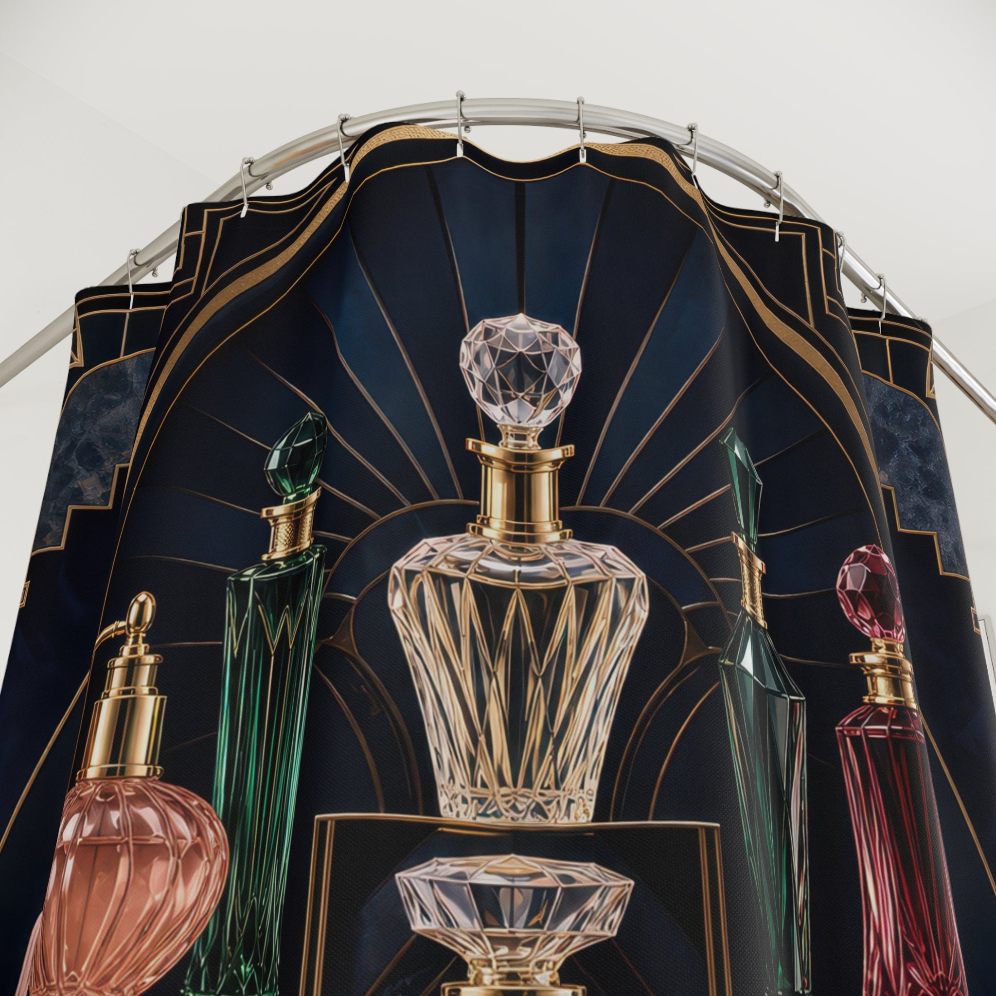 Art Deco Perfume Bottle Shower Curtain
