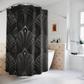 Black and Silver Art Deco Shower Curtain