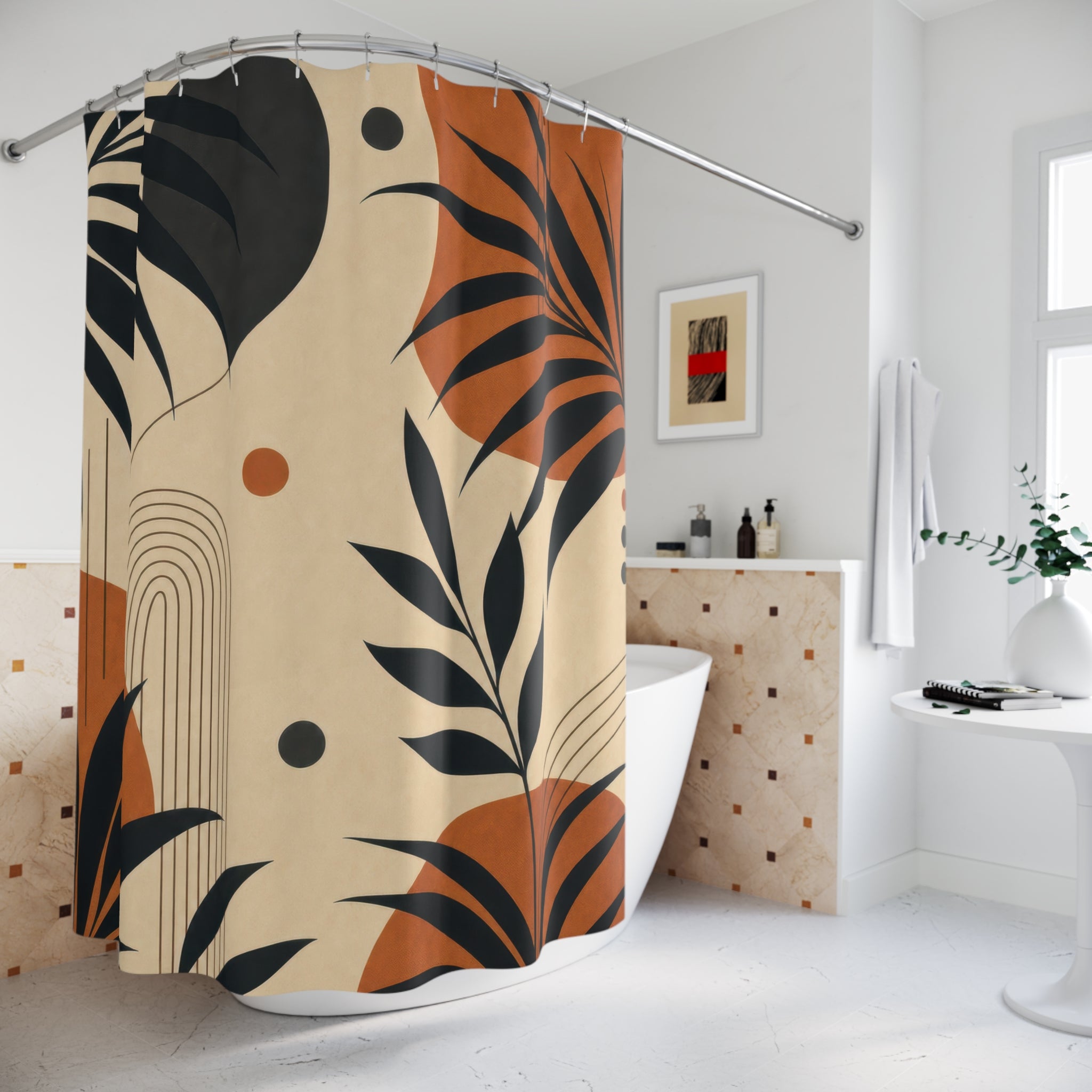 Black Copper Shower Curtain: Black Shower Curtain