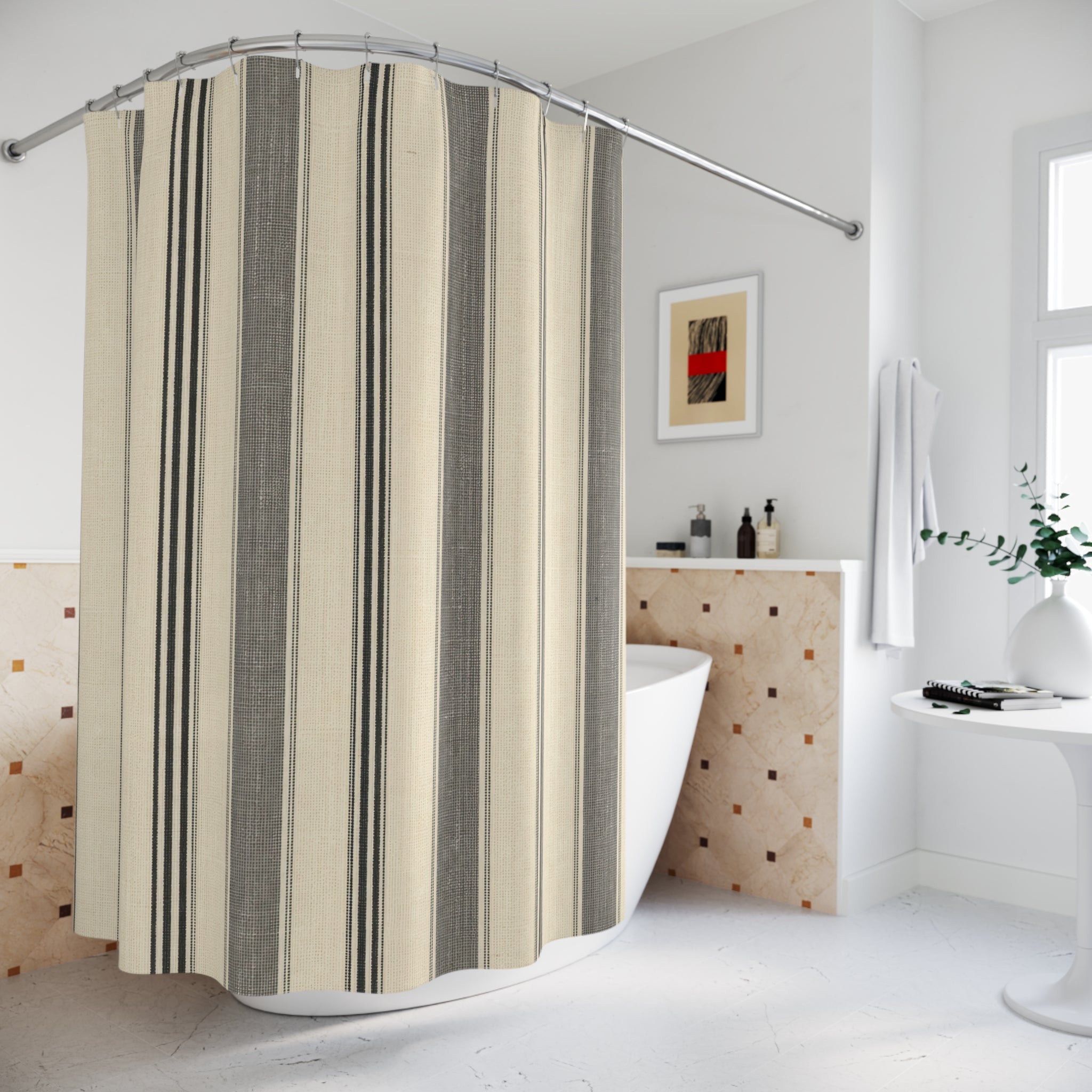 Black Market Stripe Shower Curtain