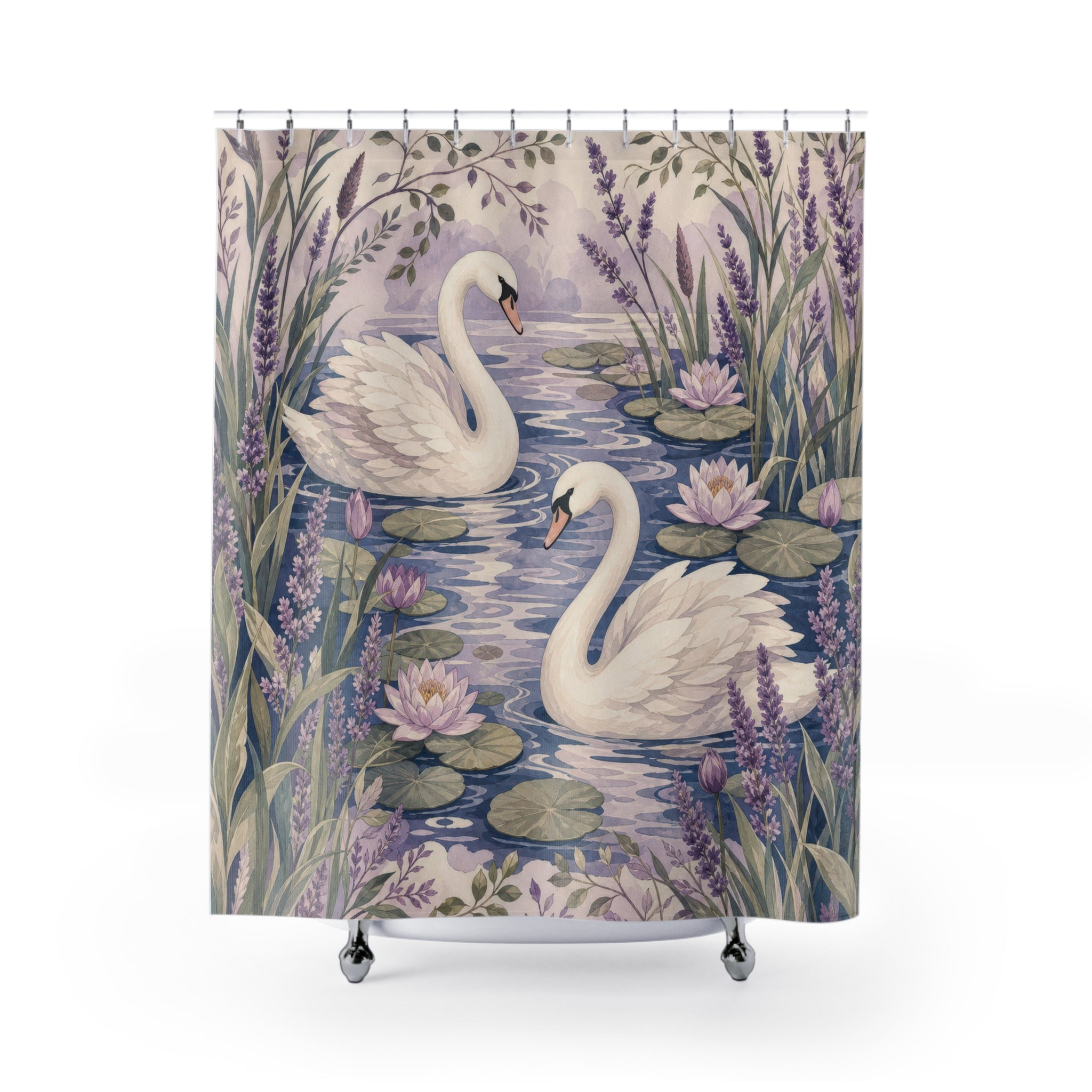 Unique Swan Shower Curtain