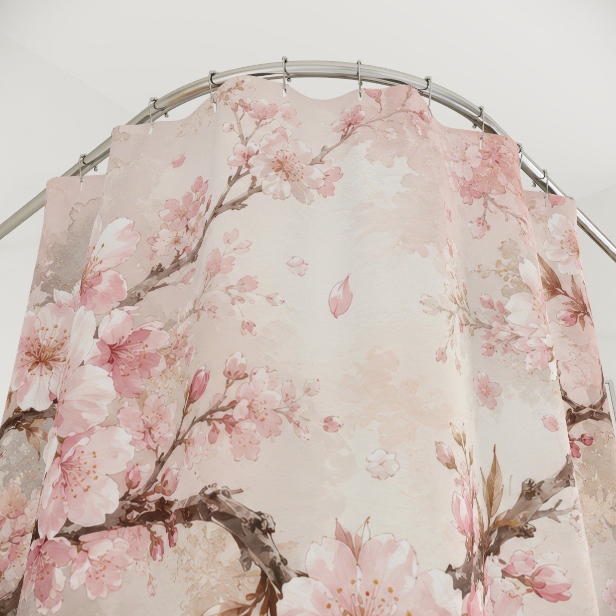 Pink Cherry Blossom Shower Curtain