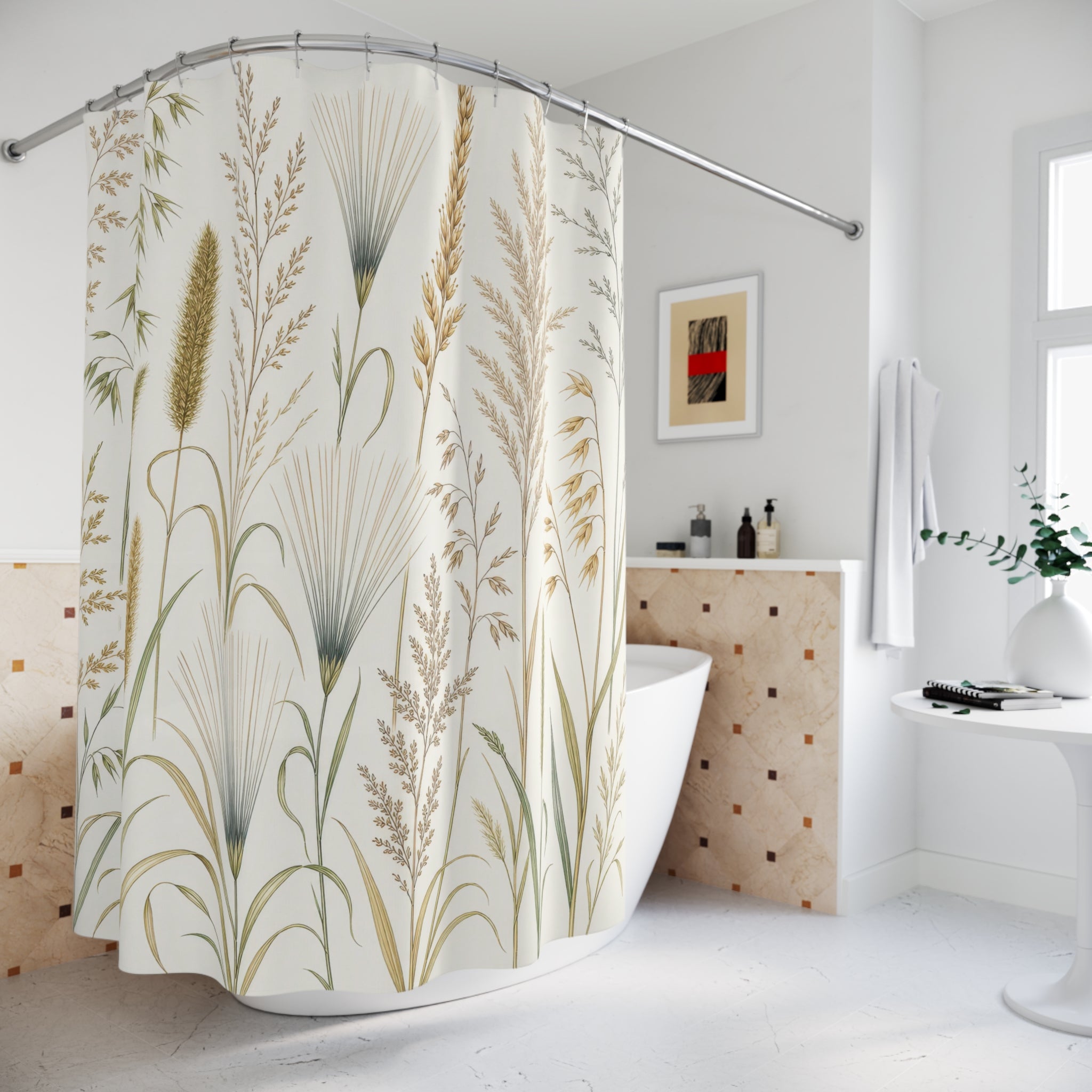 Ornamental Grass Reed Shower Curtain