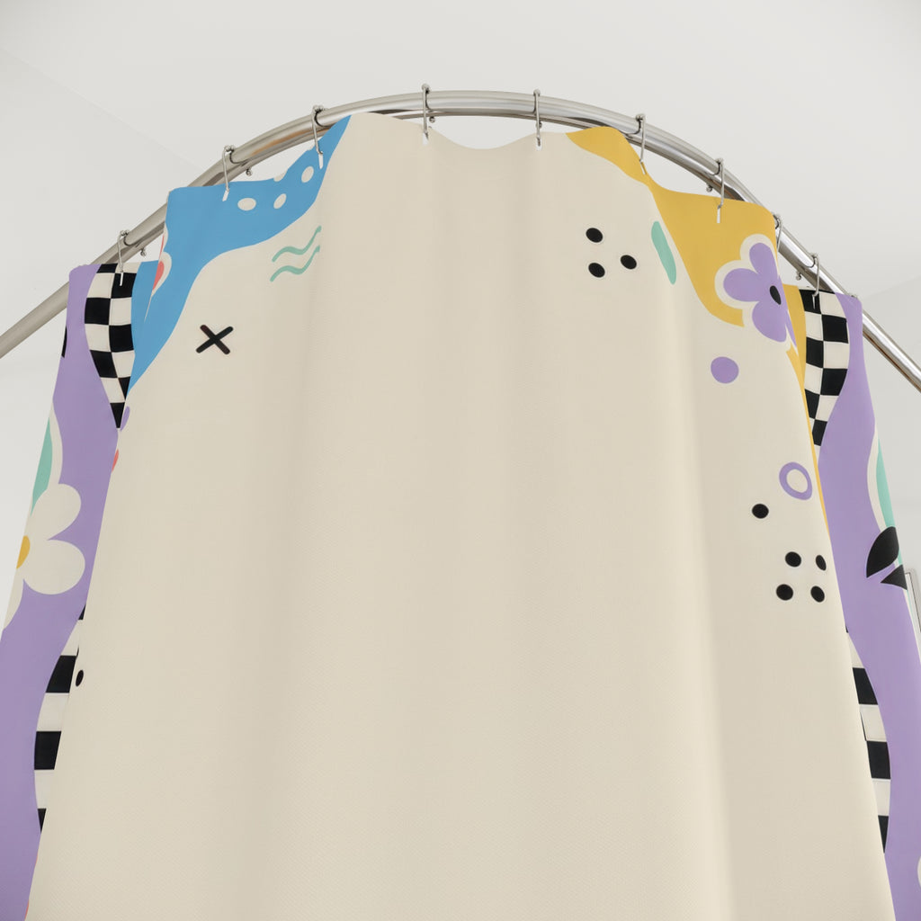 90s Border Shower Curtain