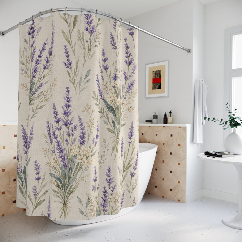 French Country Herb Botanical Shower Curtain