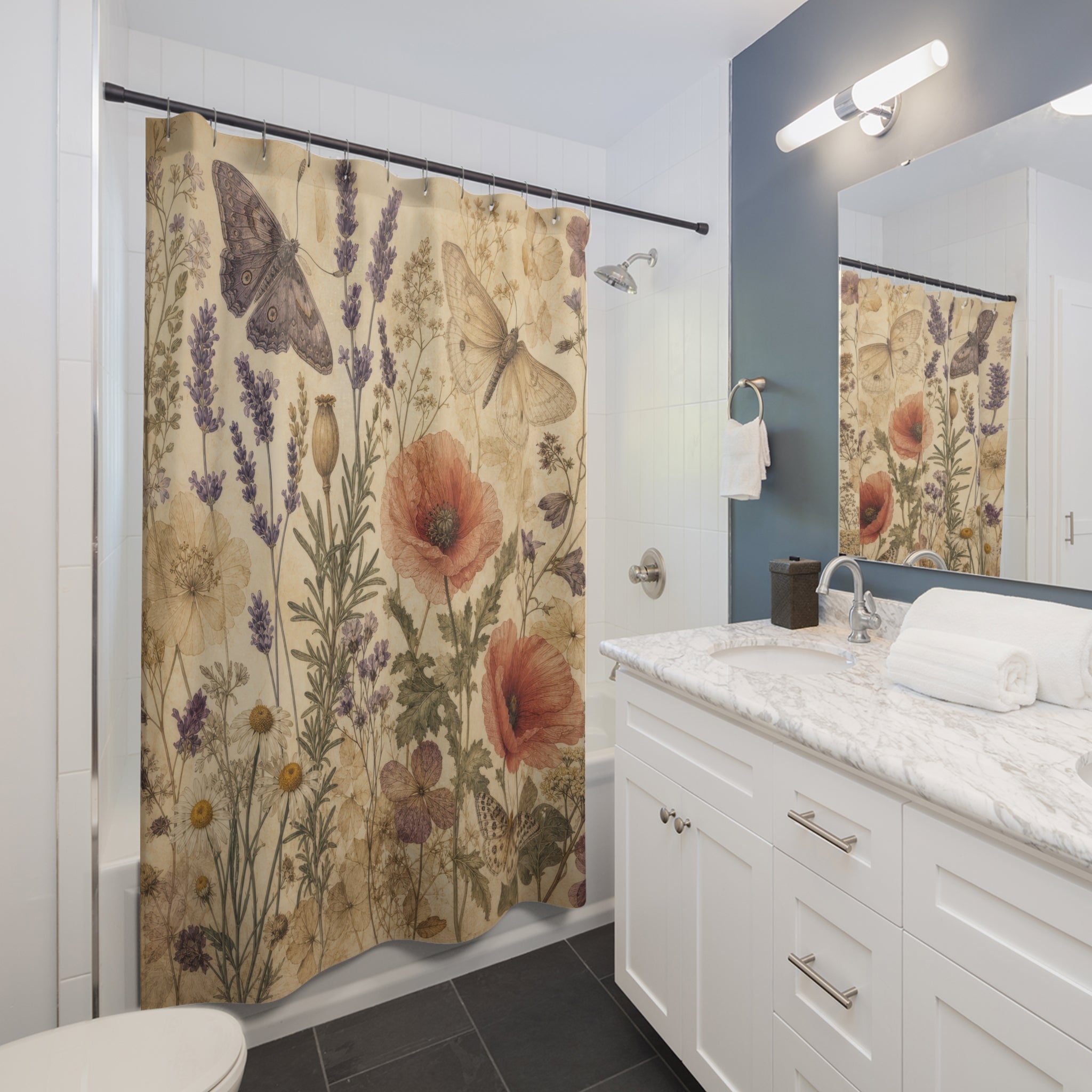 Antique Herbarium Shower Curtain