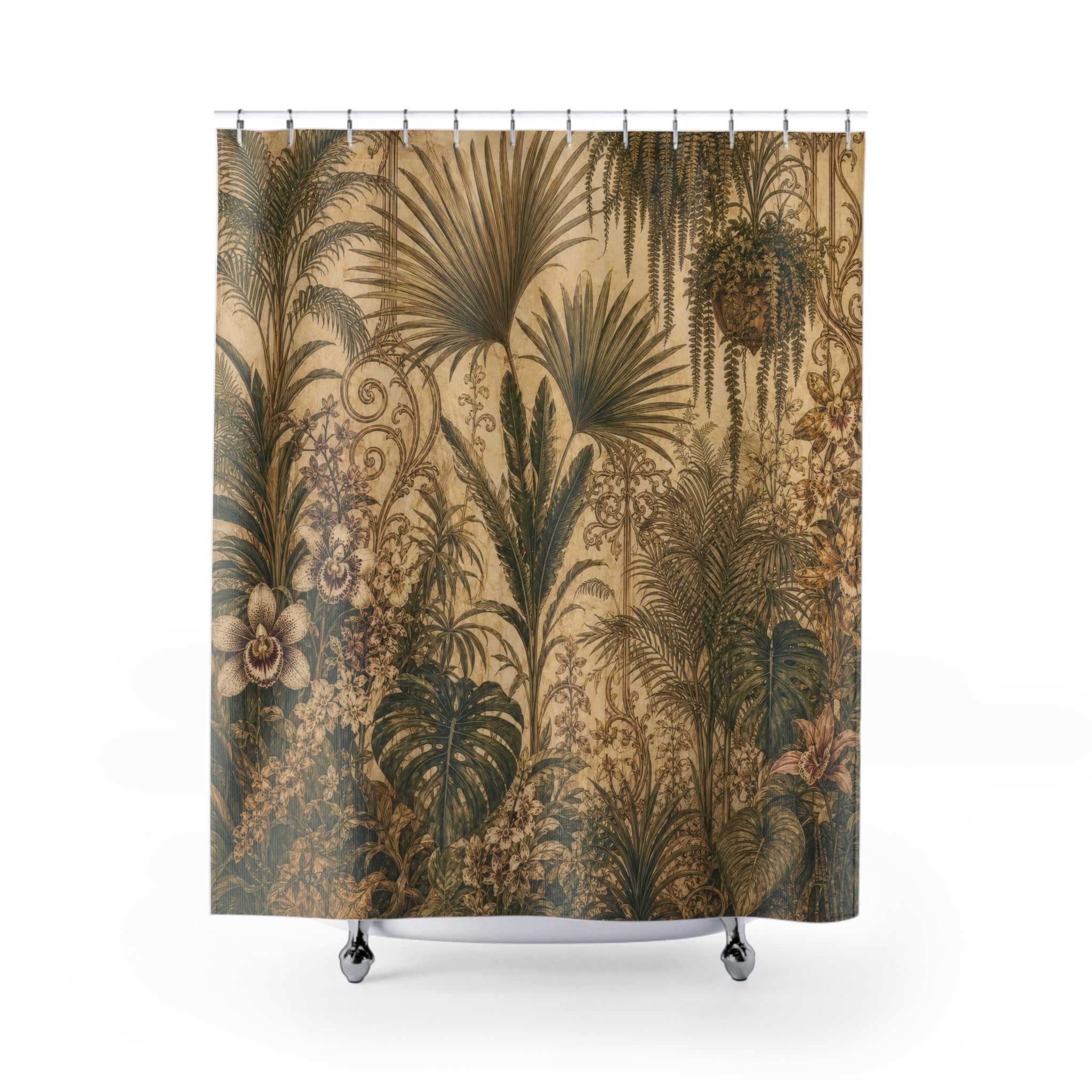 Greenhouse Palm Shower Curtain