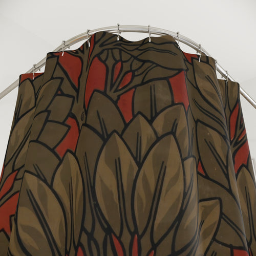 Bay Leaf Shower Curtain – 1882 Century Guild Red Brown