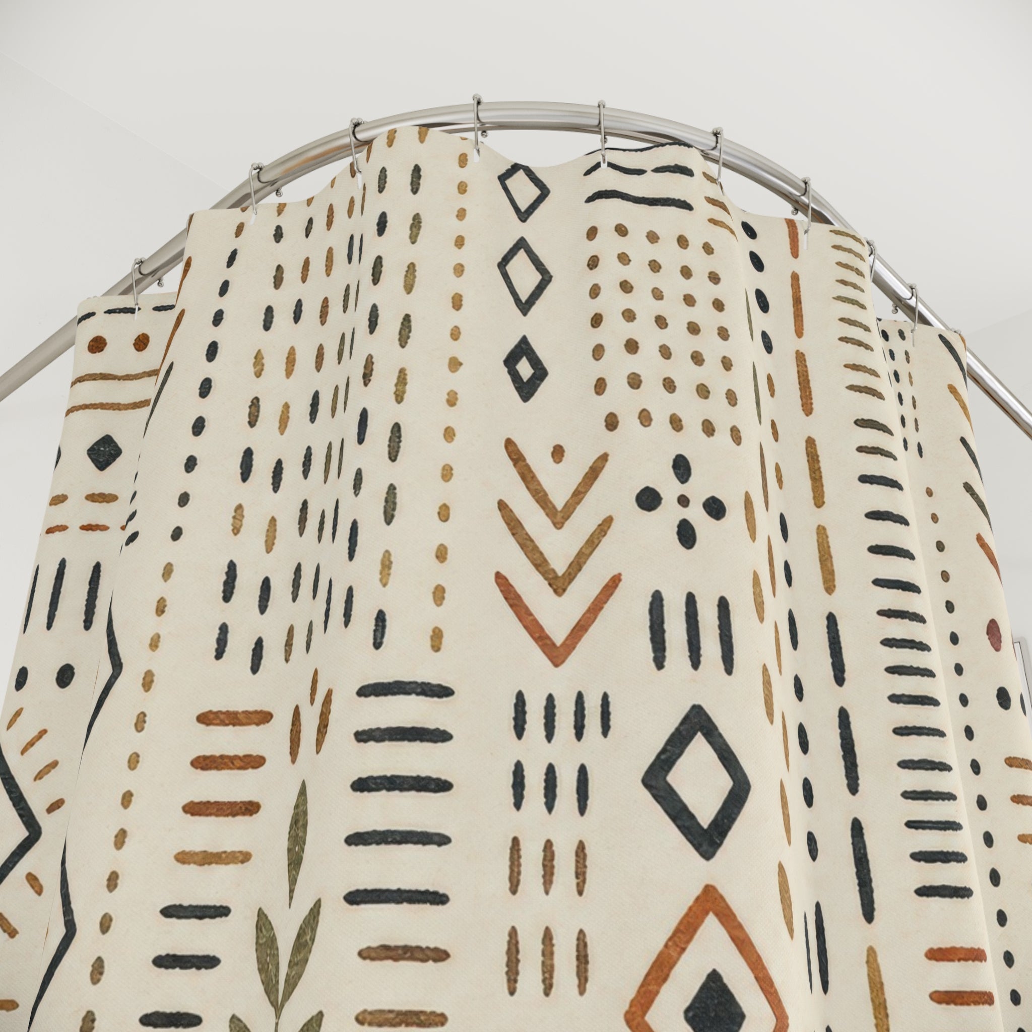 Boho Geometric Shower Curtain