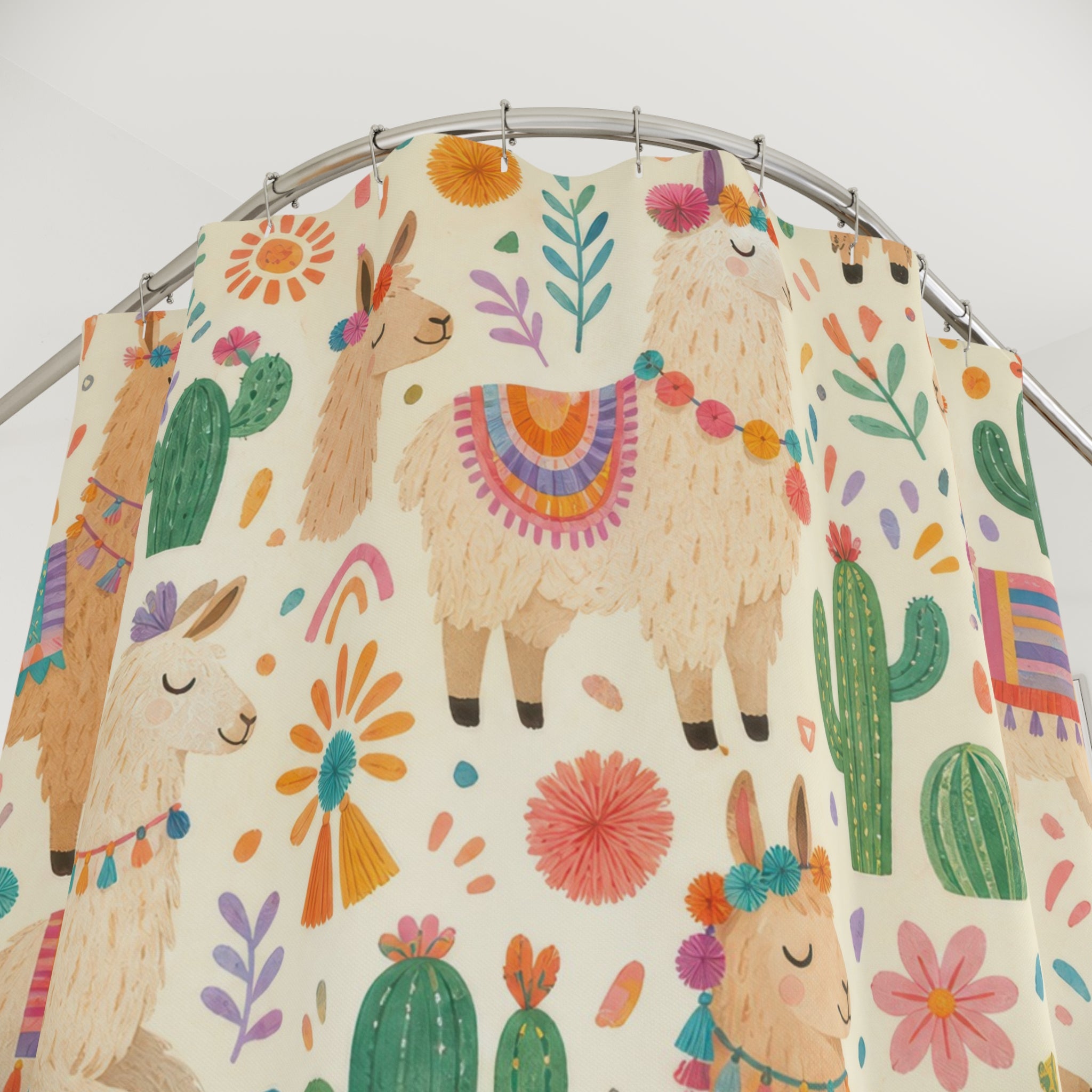 Kids Llama Shower Curtain