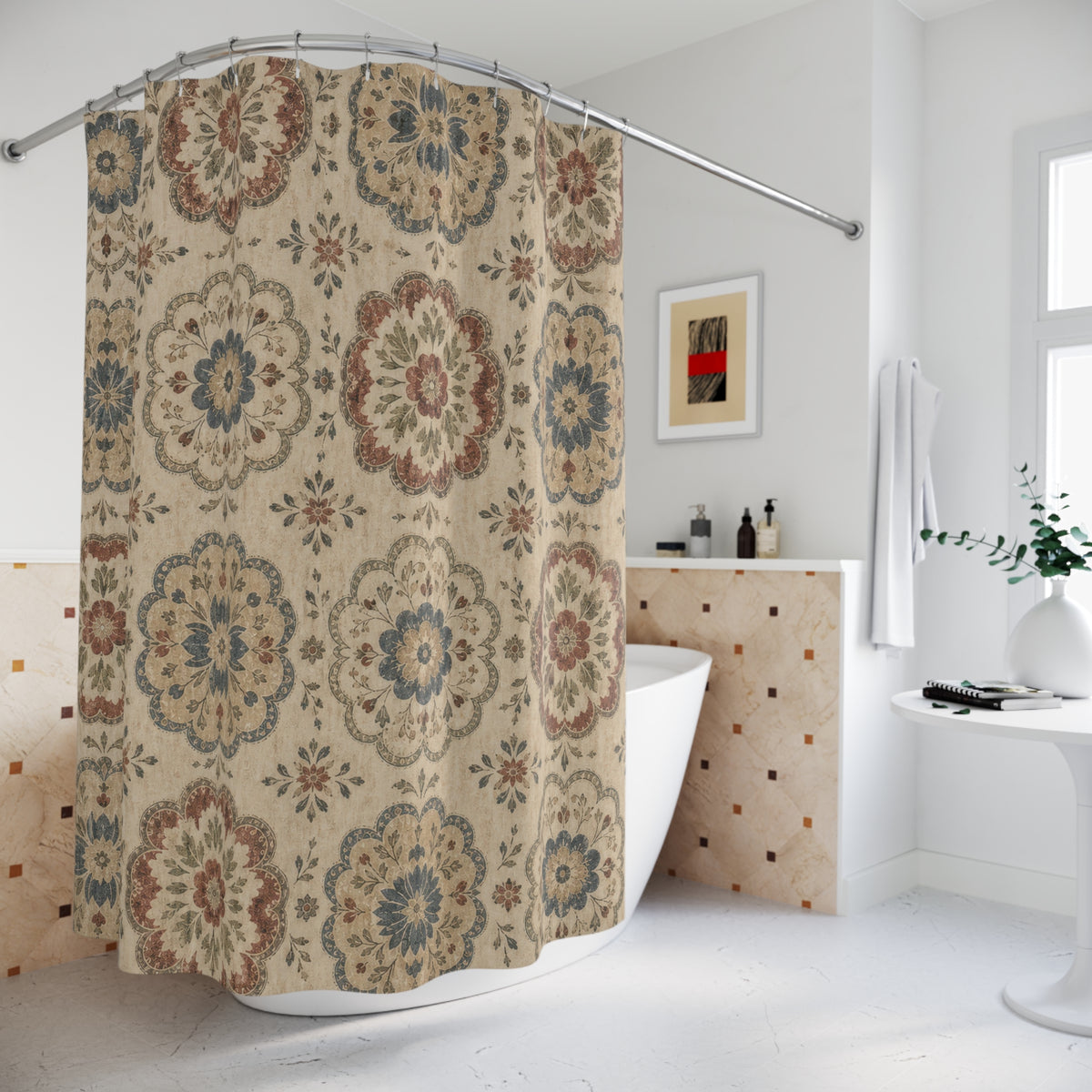 Vintage Medallion Shower Curtain