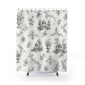 Toile Black White Shower Curtain