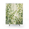 Luminous Watercolor Maidenhair Fern Shower Curtain