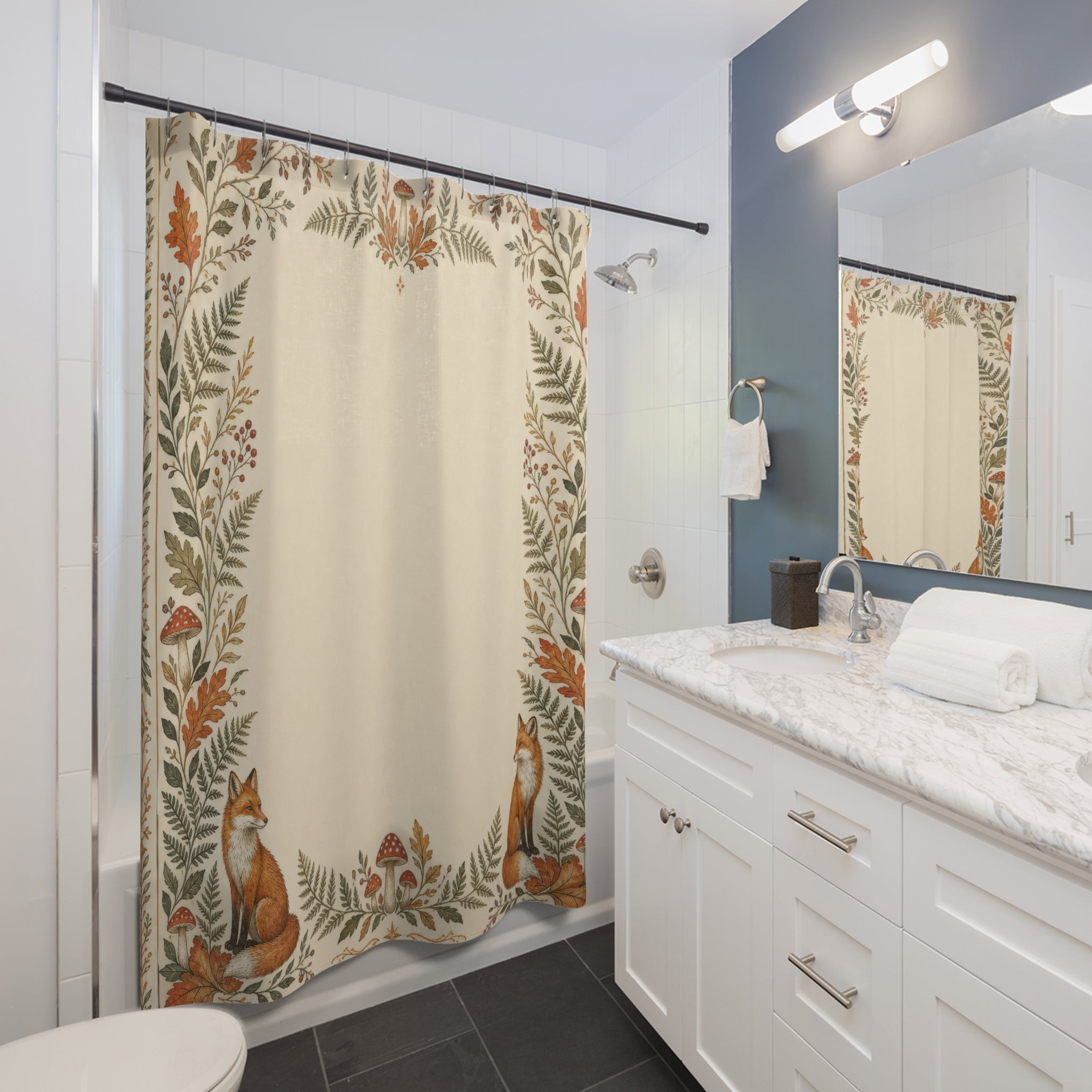 Fox Border Shower Curtain