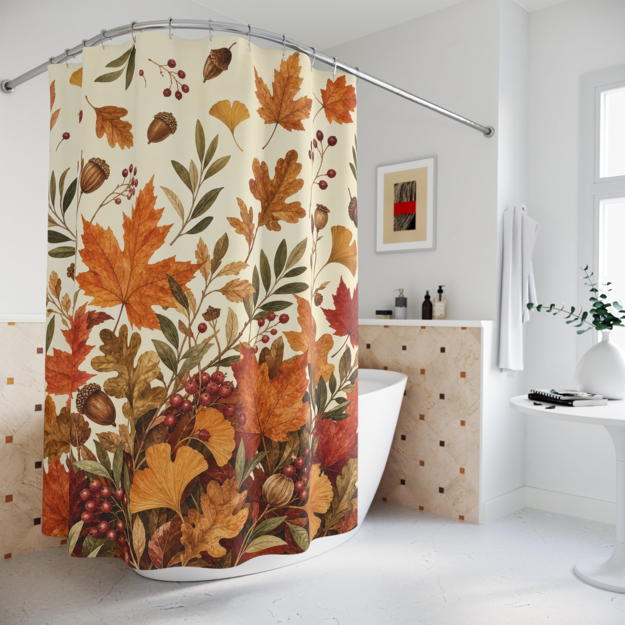 Fall Leaves Shower Curtain – Autumn Botanical
