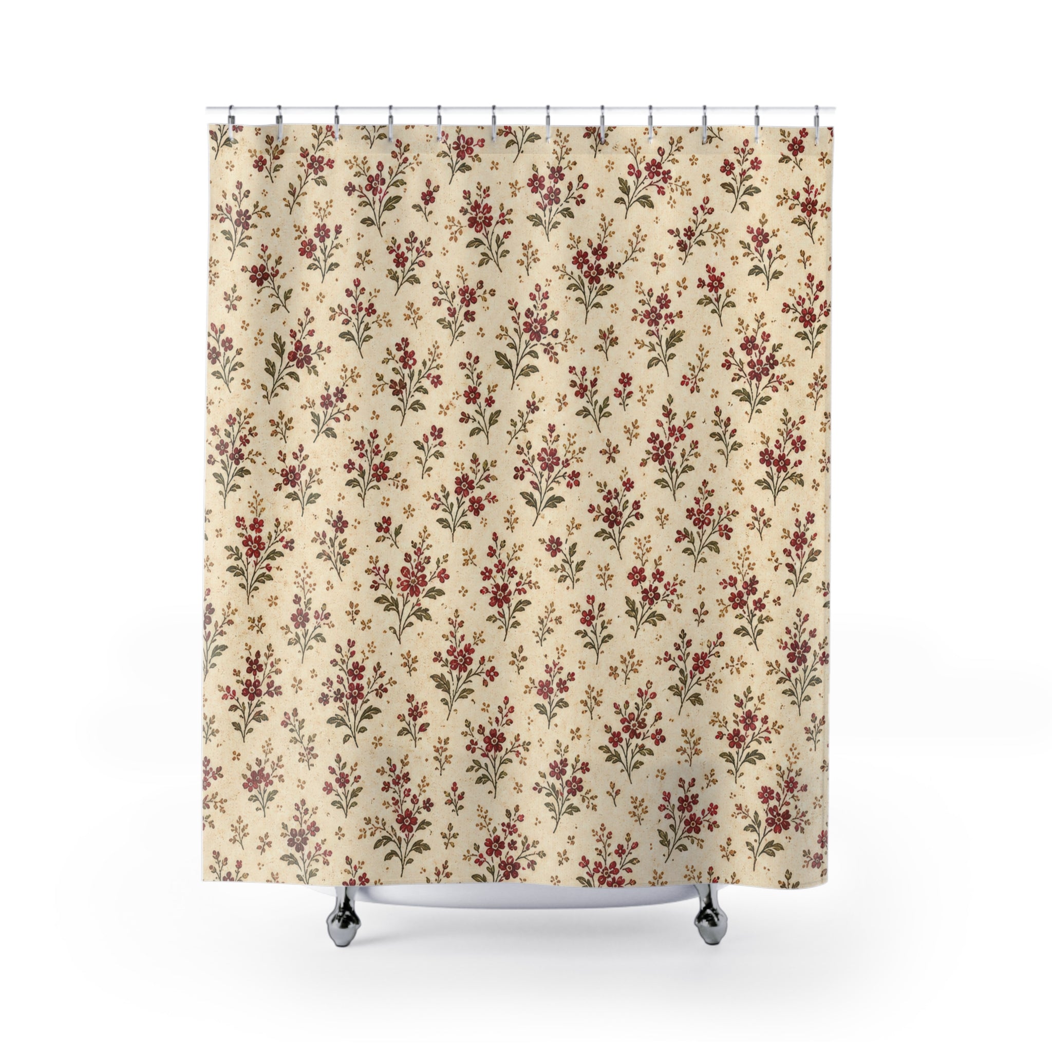 Tiny Country Ditsy Flower Shower Curtain