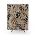 Black Brown Pebble Dot Shower Curtain