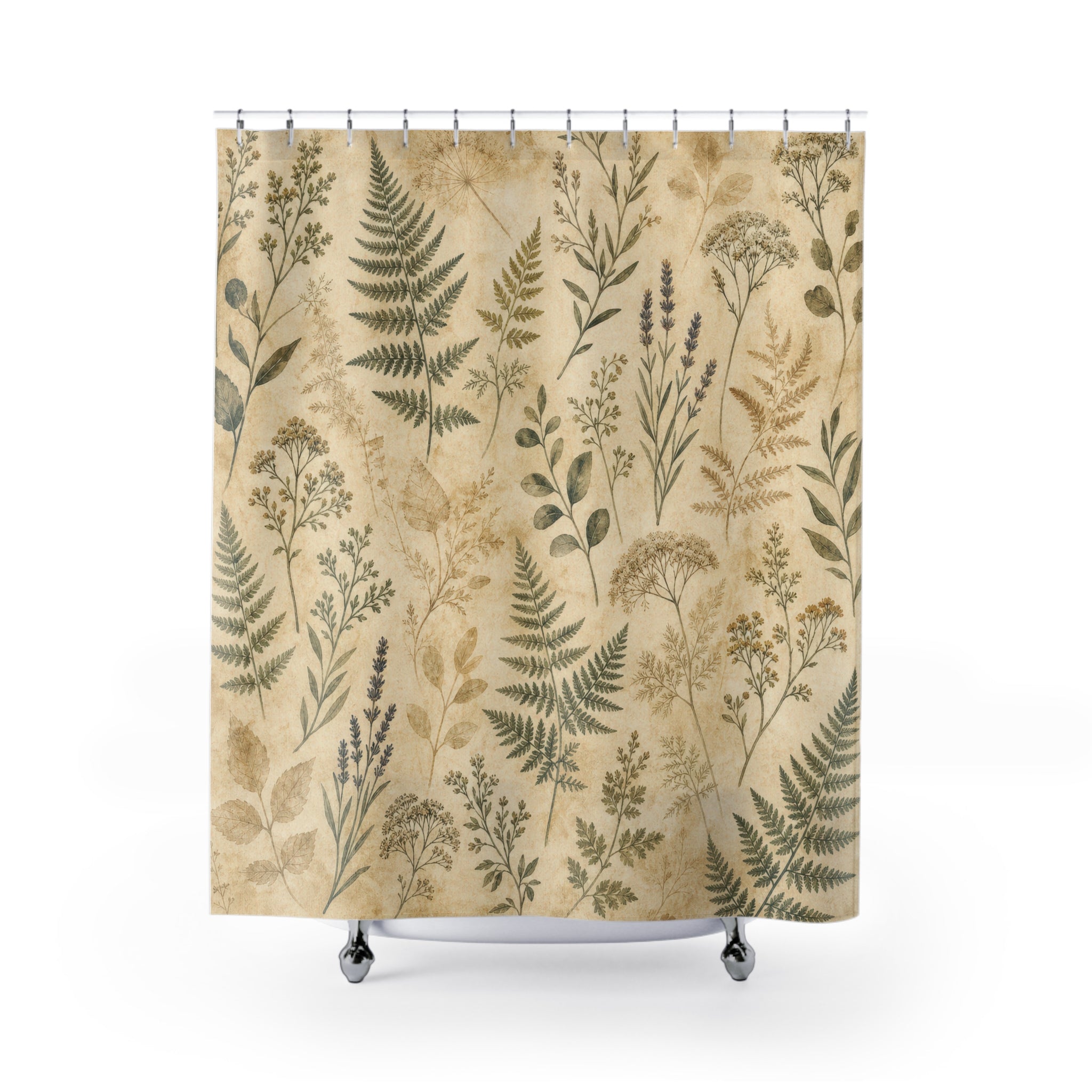 Sage Fern Botanical Shower Curtain