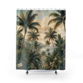 Tropical Palm Tree Shower Curtain: Jungle Beach
