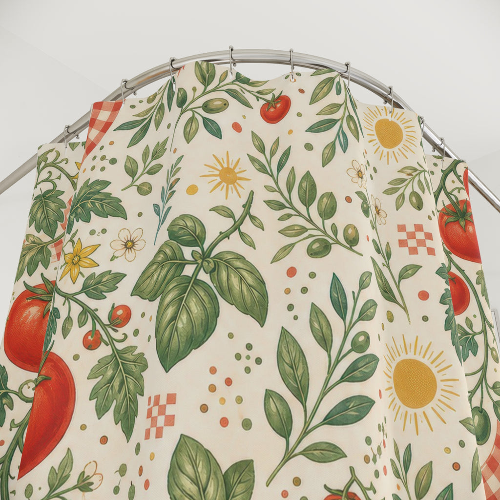 Tomato Girl Red Shower Curtain