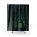 Dark Green Observatory Arches Shower Curtain