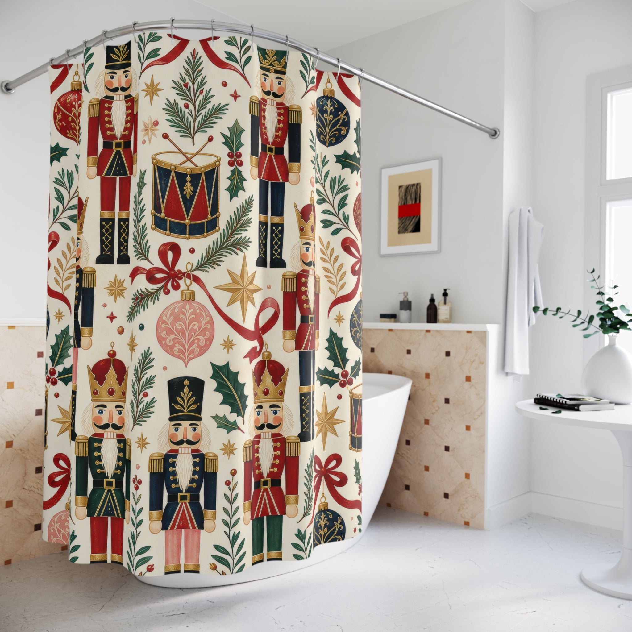 Nutcracker Bow Shower Curtain