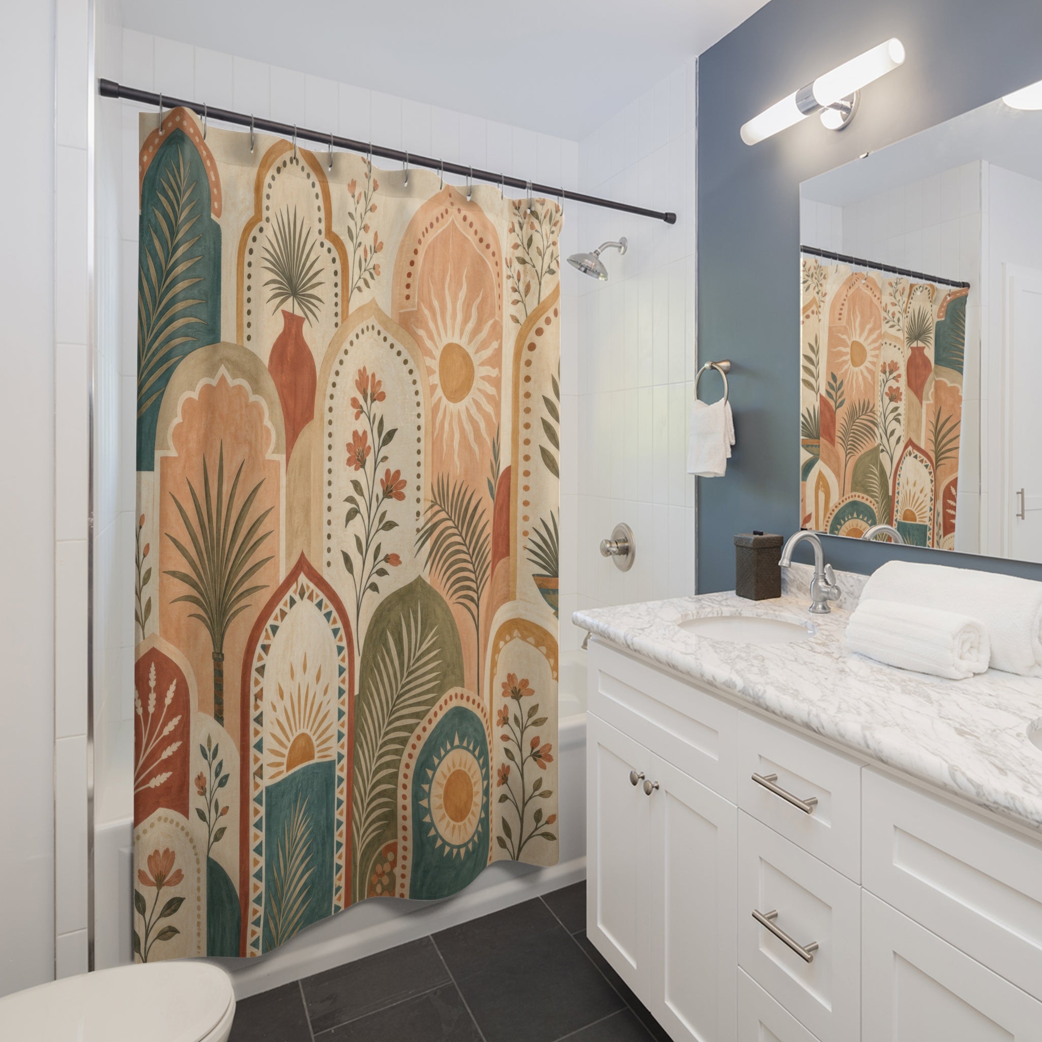 Moroccan Boho Shower Curtain
