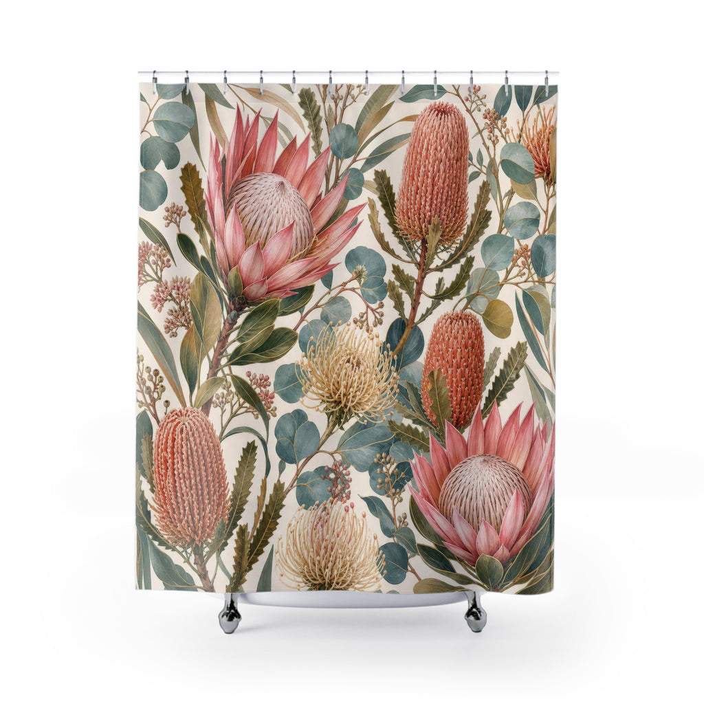 Protea Eucalyptus Shower Curtain