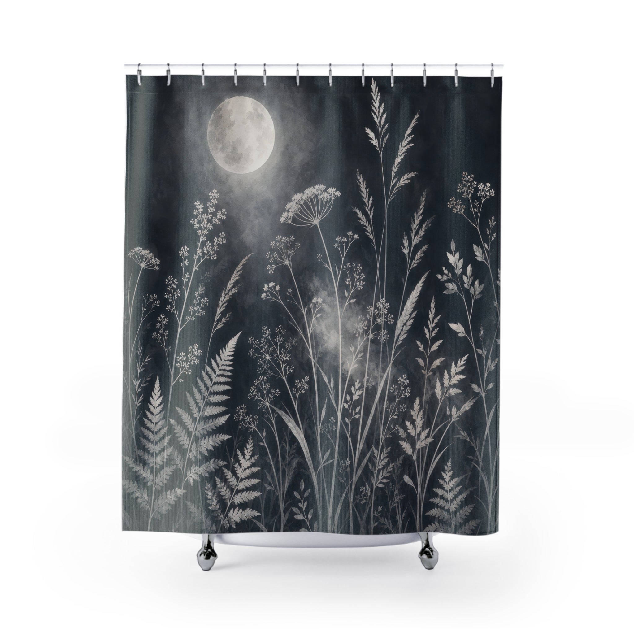 Moonlit Fern Shower Curtain