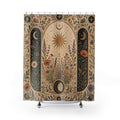 Black Terracotta Sun Moon Shower Curtain