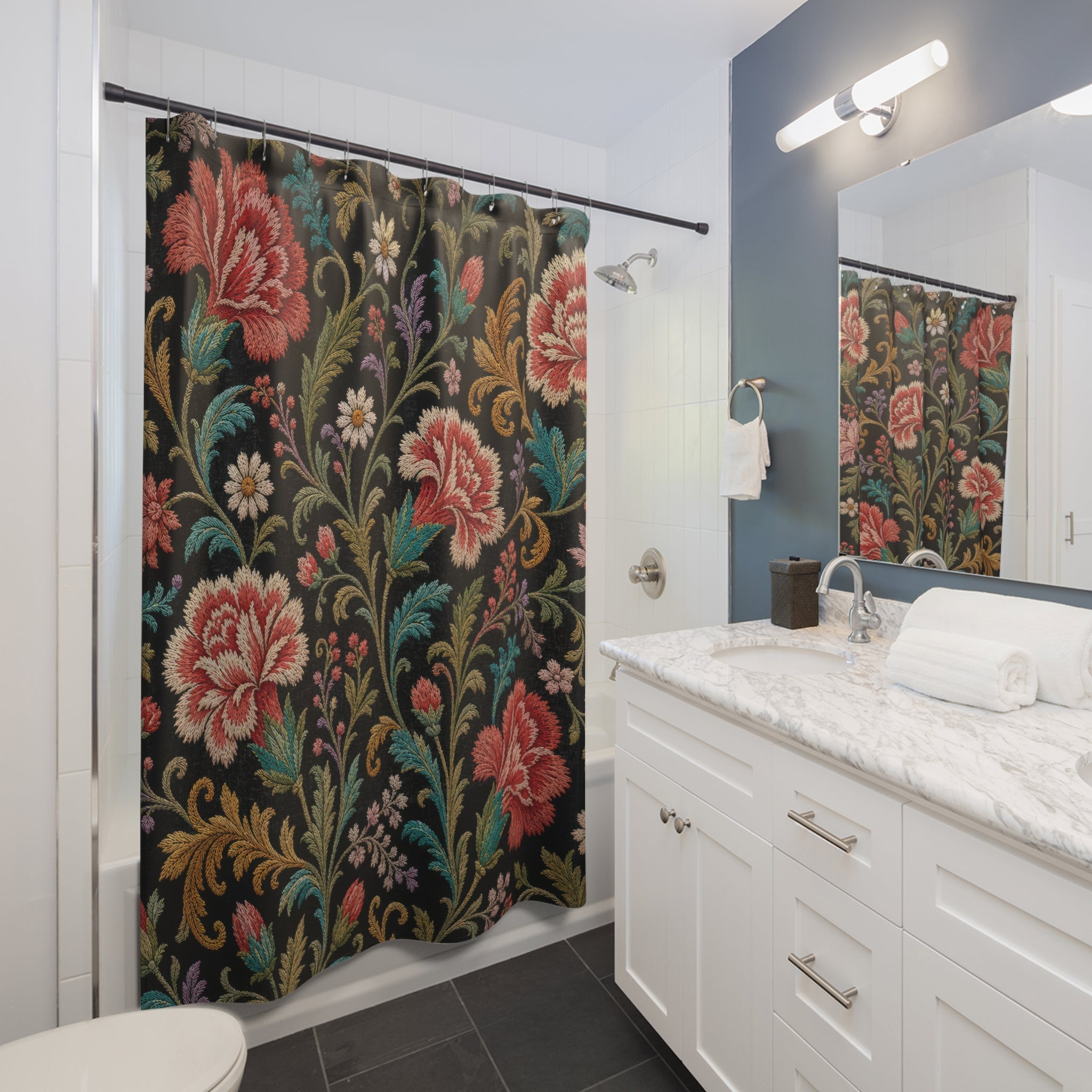 Vintage Rose Vine Shower Curtain
