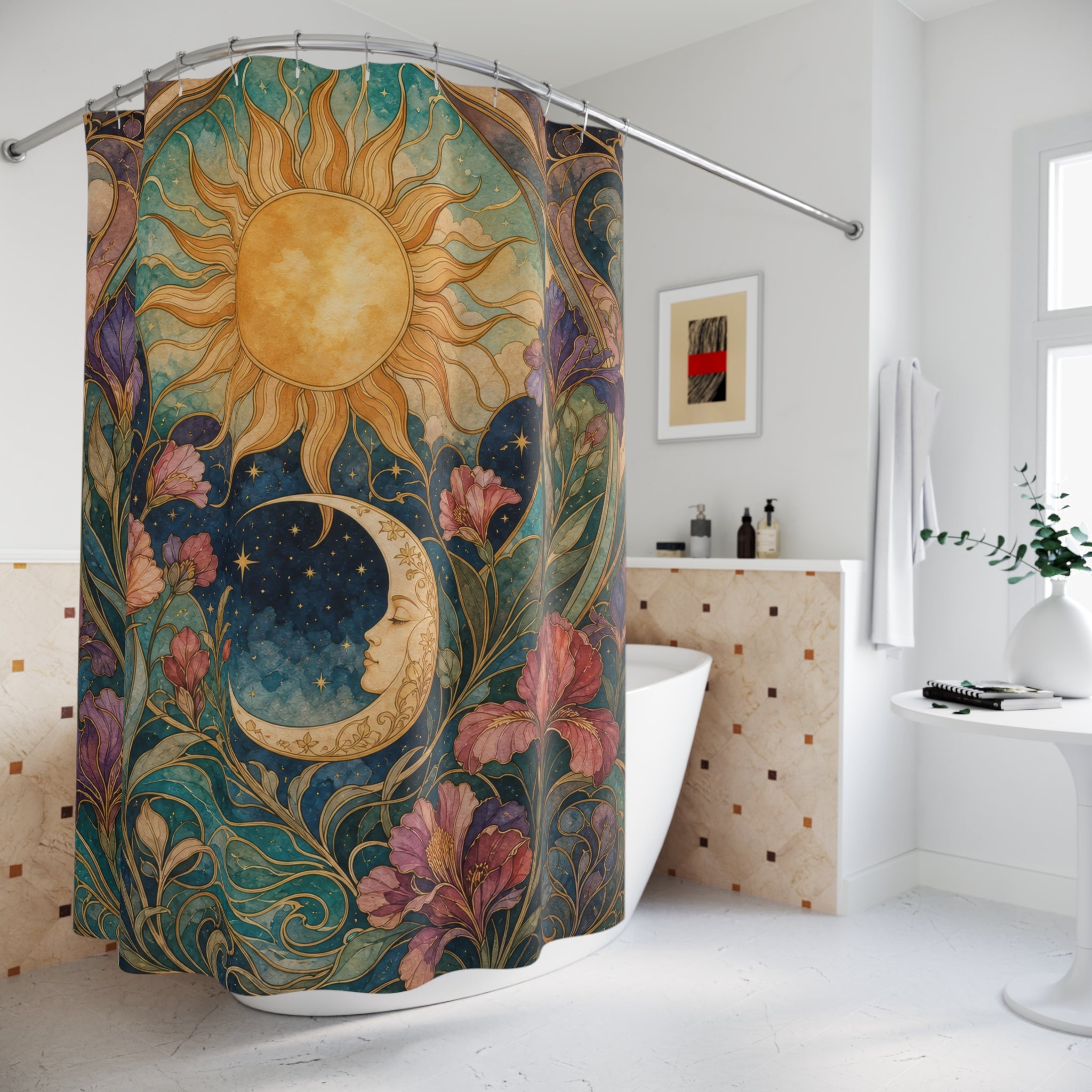 Solstice Garden Window Shower Curtain
