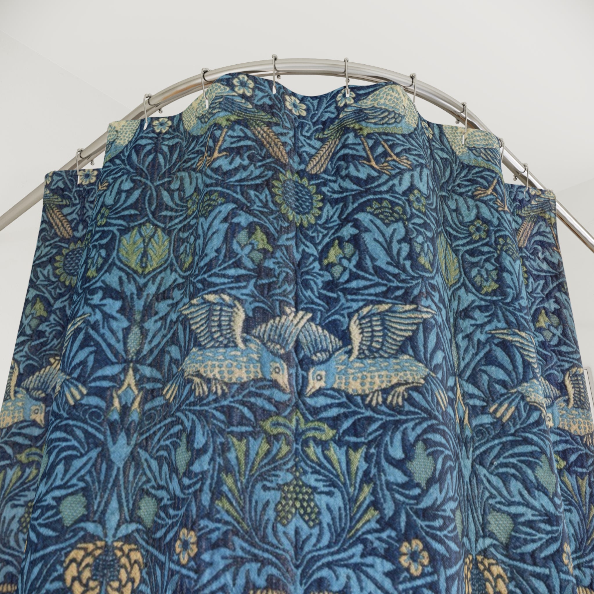 William Morris Bird Shower Curtain – Indigo